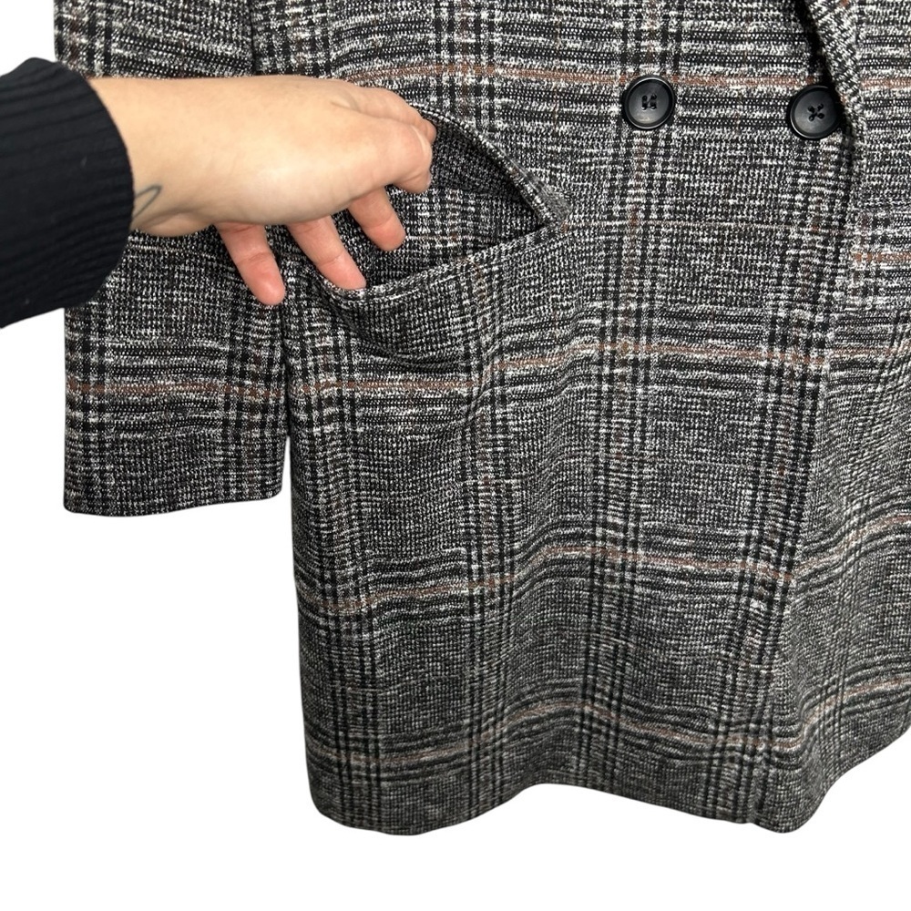 Sanctuary Carlyle Plaid Coat Abstract Plaid Soft Oversized Career Jacket Medium - Picture 8 of 15